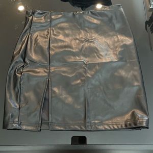 SHEIN faux leather skirt